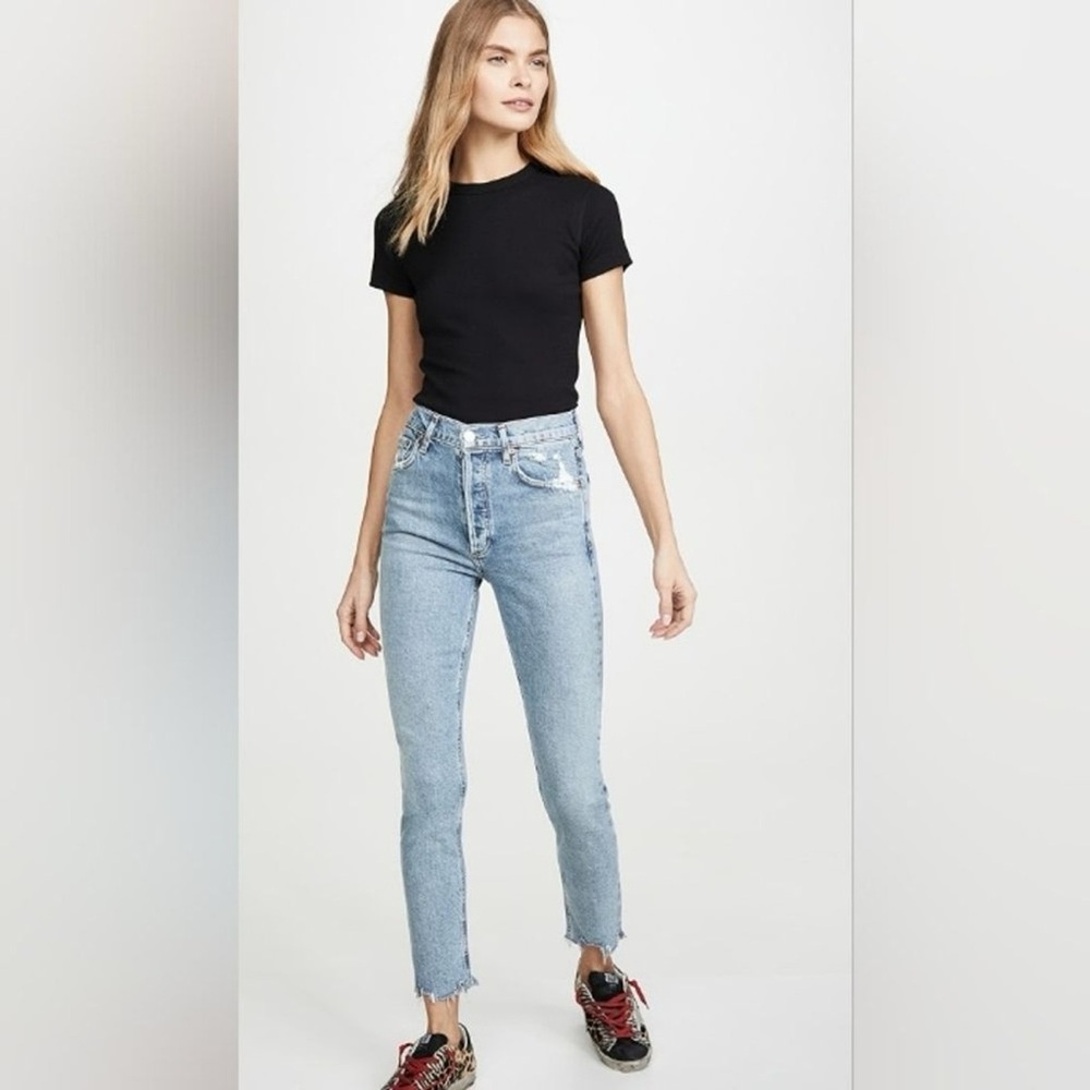 AGOLDE Nico High-Rise Distressed Skinny Jeans SIZE 31